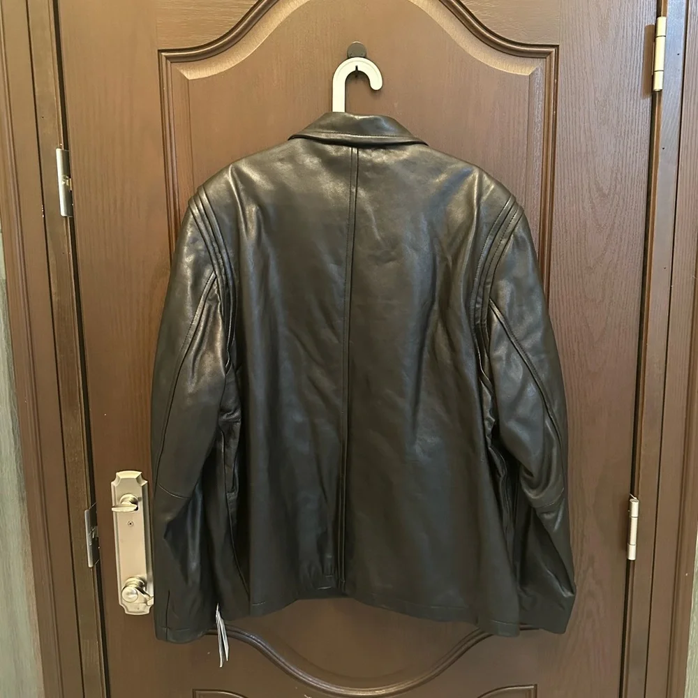 Vintage Collezione Men’s Genuine Leather Burnished Lamb Leather Jacket Coat XXL